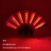 10/13 Inches Luminous Hand Fan Classical Folding LED Light up Fans Night Club Holiday Party Bar Dance Show Glowing Fan Props
