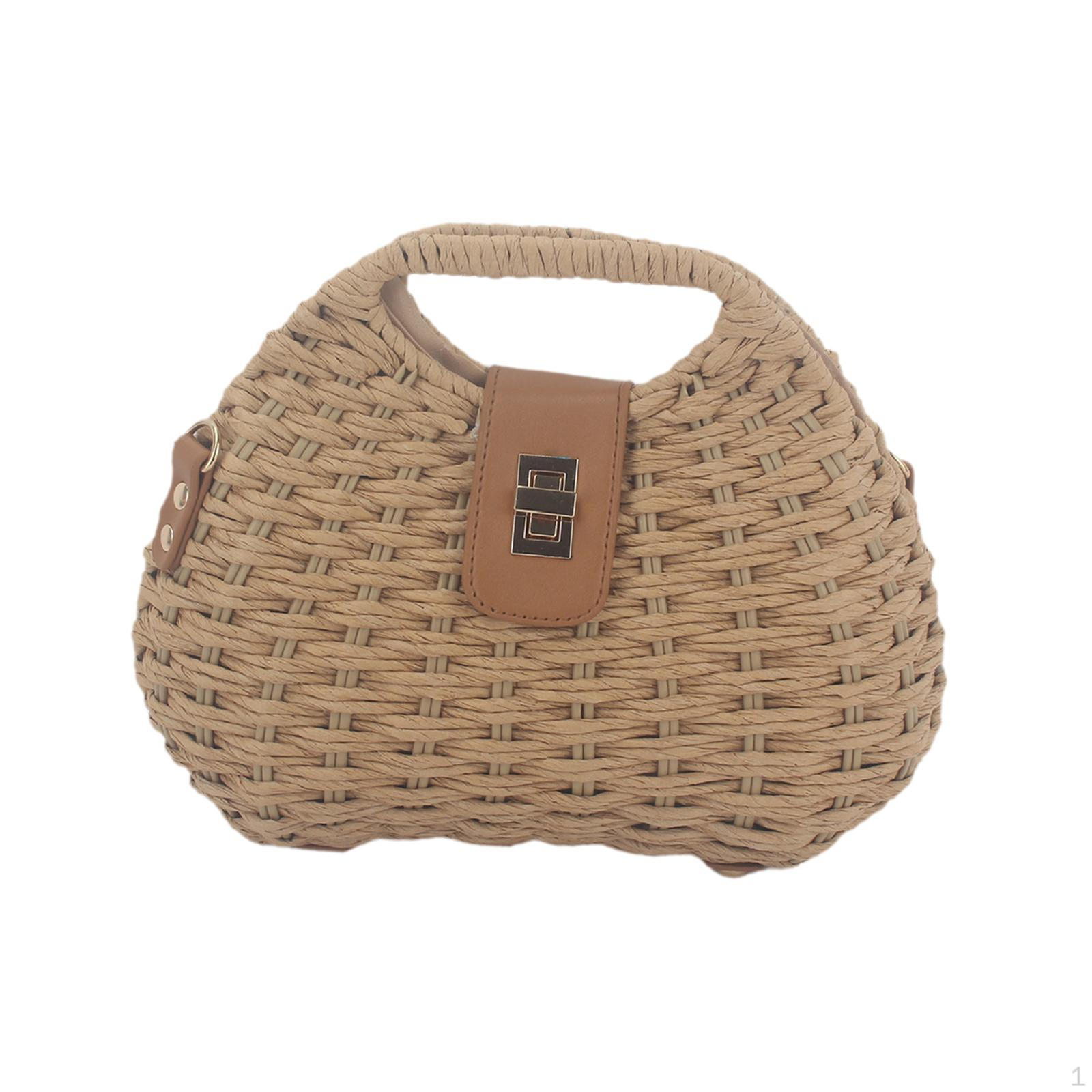 

Женская сумка через плечо, пляжный кошелек, сумка на плечо для поездок на работу, летних свиданий коричневый