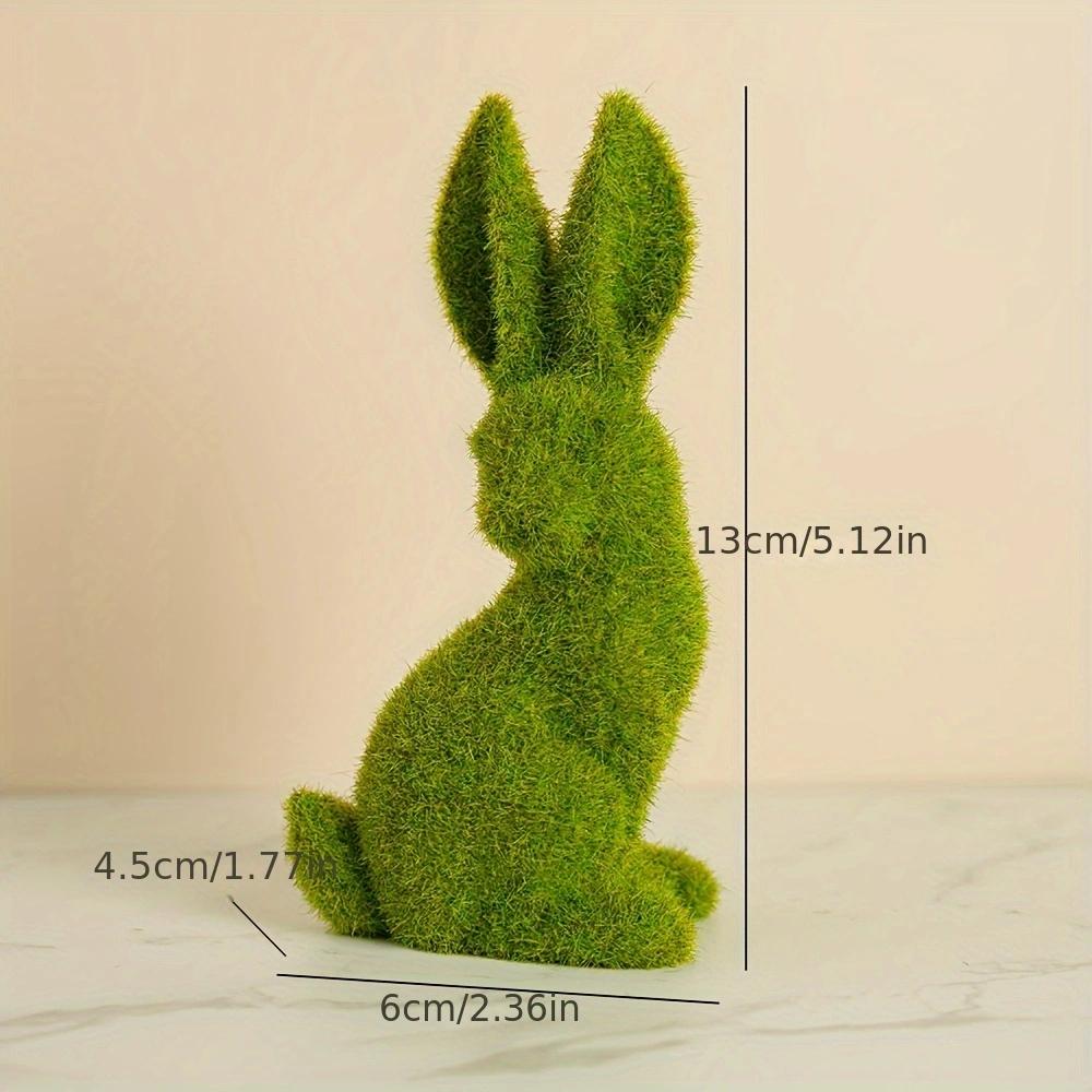 

Easter moss bunny statue; artificial lawn grass; rabbits; rabbit decorations; Easter fairy garden.