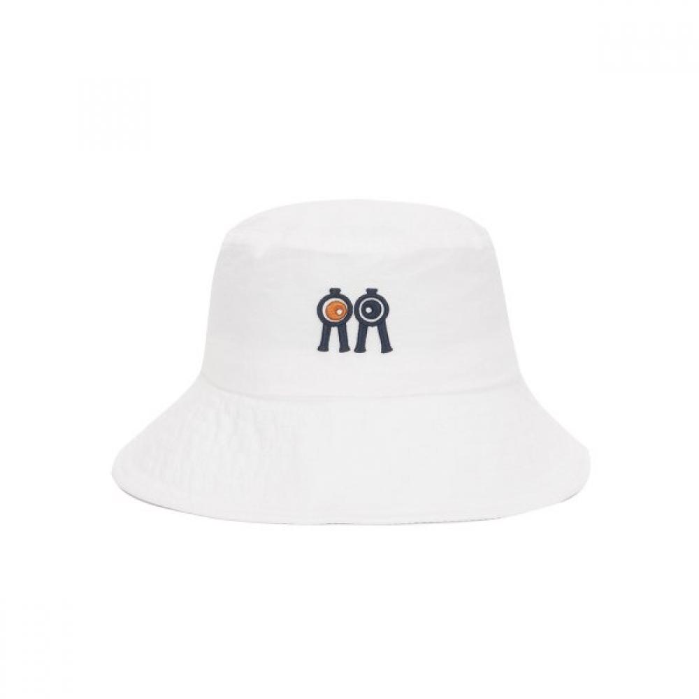 Rolling Rollie Bucket Hat White Navy Orange Eye S(57CM)
