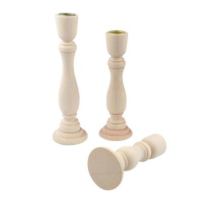 Classic Mantel Stand Home Decor Table Retro Wooden Pillar Candlestick Holder Candle Holder Wedding Decoration