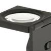 10X Metal Foldable Optical Magnifying Glass Desktop Magnifier Measurement Tools with Scale Lighting and Battery Black