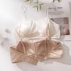 Satin tube top bra, super rimless mulberry silk glossy