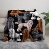Digital Printed Flannel Blanket Featuring Teddy Dog Elements, Suitable for Sofa, Bedroom Travel and Versatile Portable Use