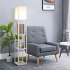 3-Tier Floor Lamp, Floor Light with Storage Shelf, Reading Standing Lamp with Acrylic Shade for Living Room, Bedroom, Kitchen, Dining Room, Office