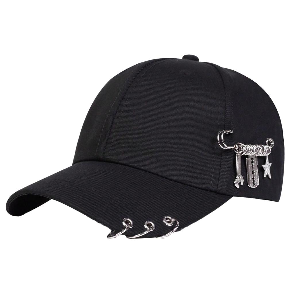 Unisex Iron Ring Baseball Caps Spring And Autumn Outdoor Adjustable Casual Hats Hip Hop Hat Sunscreen Hat