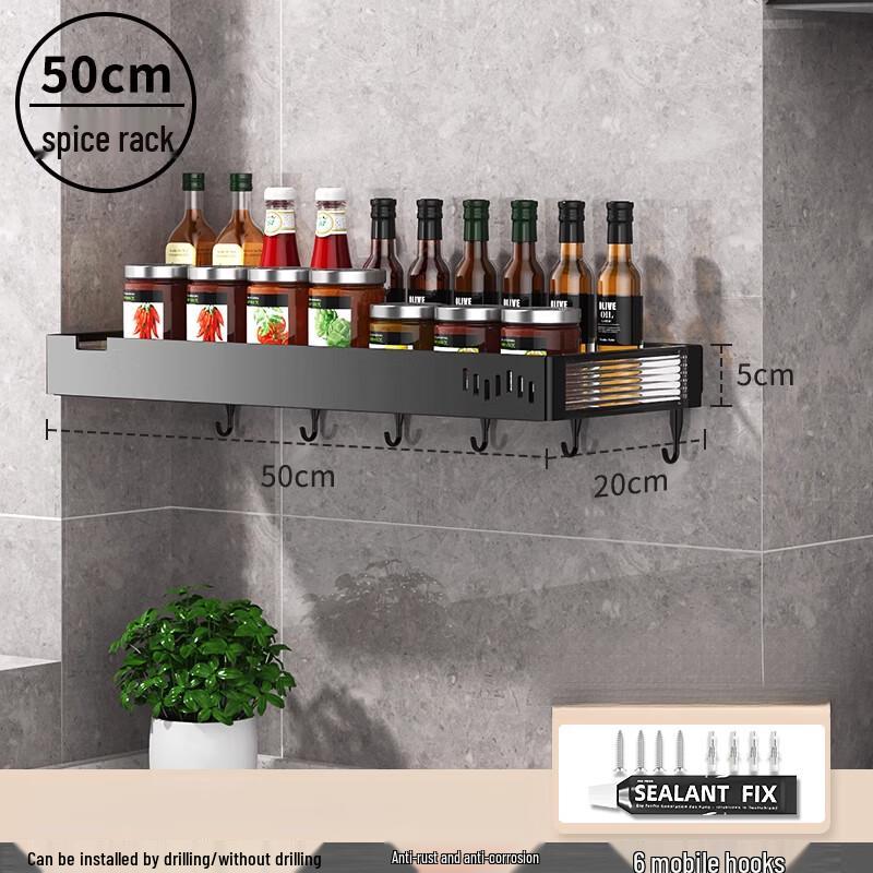 Yunshuang Wandmontierter Küchenorganizer mit Messerhalter