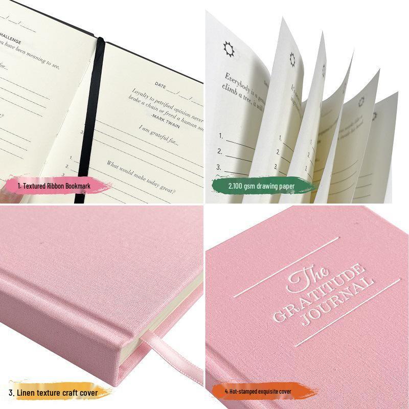 A5 Linen Cover Gratitude Journal Planner