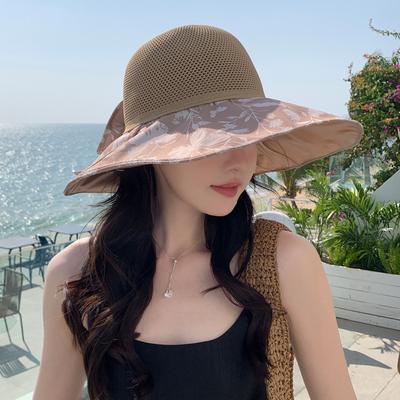 Summer New Hat Women's Bow Fashion Versatile Bucket Hat Summer Breathable Sunscreen Sunshade Sun Hat