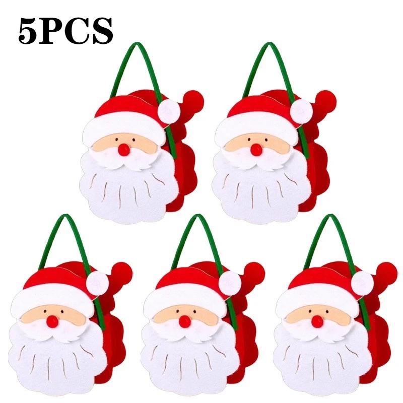 Creative Christmas Felt Totes Bags Children's Candy Bag Christmas Snowman Non-Woven Tote Handbag Christmas Decorations