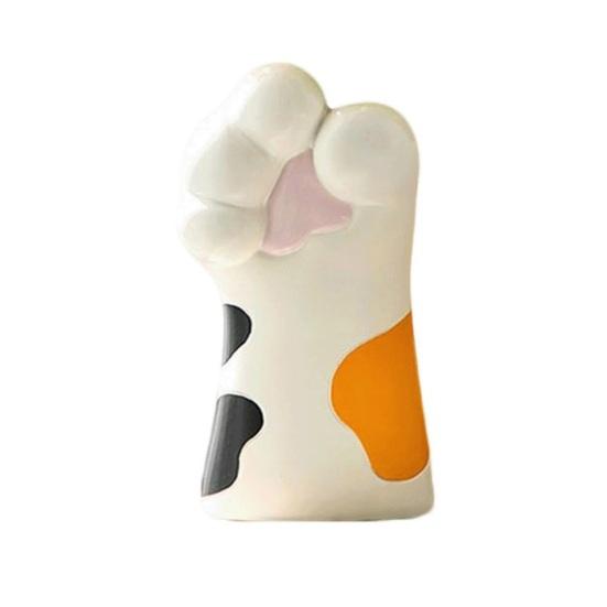 Cute Cat Paw Vase, Cartoon Paw Shaped Resin Flower Arrangement Vase, Desktop Decorative Plant Holder for Living Room, Bedroom, Bookshelf