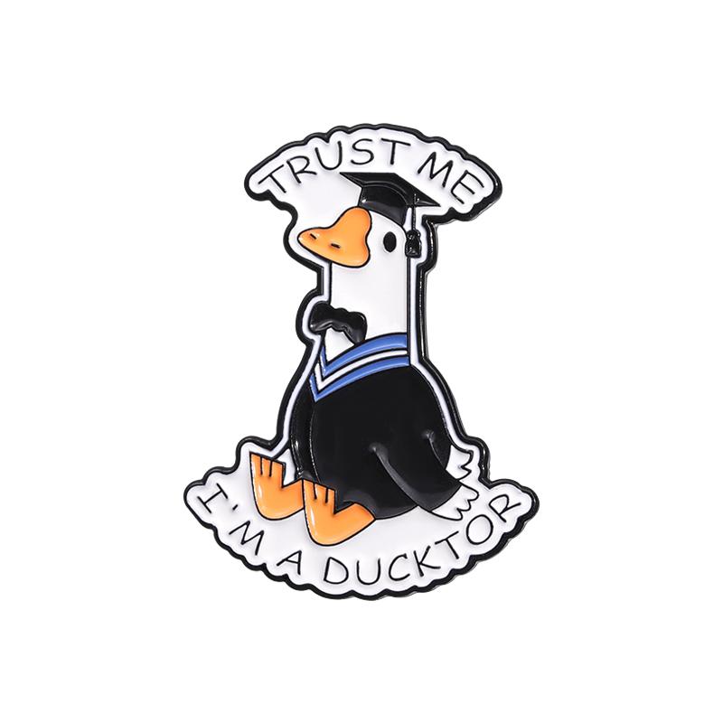 Registered Silly Goose Enamel Pins Humor Animal Doctor Nurse Veterinarian Medical Brooches Lapel Badge Jewelry Gifts for Friends