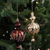 Creative Gorgeous Glitter High-End Christmas Ornaments Sparkling Champagne Brown Screw Christmas Tree Decor Hanging Accessories