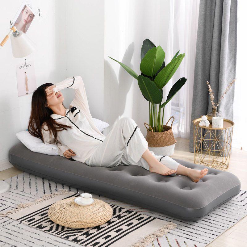 Inflatable Foldable Bed Mat: Portable Air Cushion for Home, Camping, Office, and Outdoor Use.