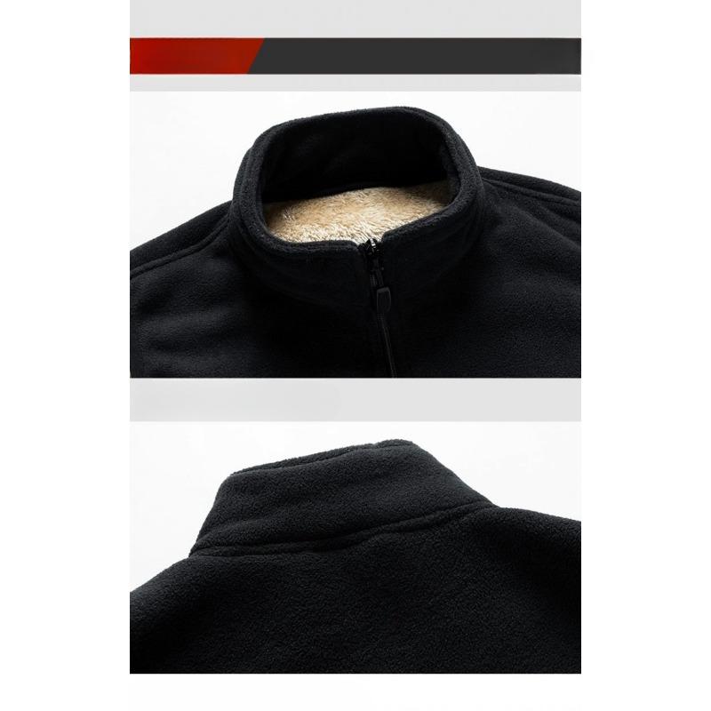 Autumn and Winter Plus Velvet Vest Men's Waistcoat Thickened Warm Stand Collar Large Size Fleece Vest New Top