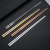 1 paar Stäbchen Hohl Wiederverwendbare Anti-verbrühungen Gravur Edelstahl Chinesische Stäbchen Küche Gadget