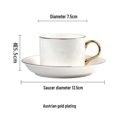 Set tazza da caffè con piattino in ceramica