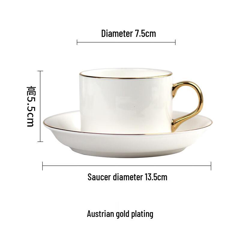 Ceramic Coffee Cup and Saucer Set