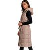 Autumn and winter new over-knee medium and long hooded down cotton vest women thickened waist wear vest vest tide