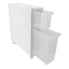 Bathroom Storage Cabinet Plastic Narrow Slim Organizer Small Corner Cabinet with 2 Drawers and 4 Wheels for Toilet