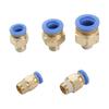 Air Pneumatic 1/8" Male Thread Brass Straight Connectors 4/6/8/10/12mm Hose Pipe Quick Connection Joint Adapters 5 Pcs