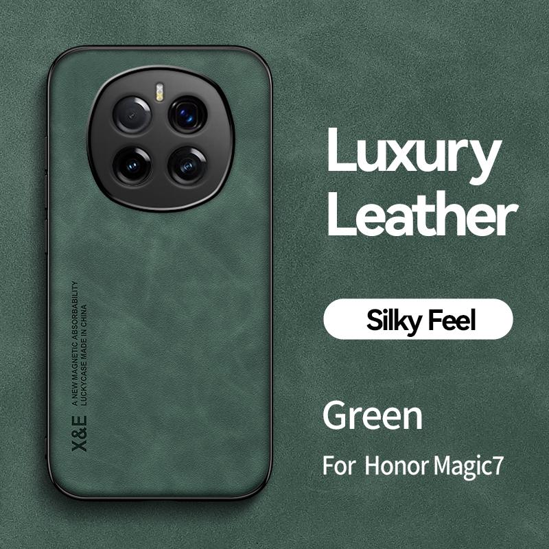 Luxury Leather Funda for Honor Magic 7 Pro Case Ultra Thin Car Magnetic Protection Phone Cover for Honor Magic 7 Lite Capa