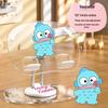Acrylic Cartoon Cute Tablet Stand for TV Show Watching, Retractable Desktop Storage Rack, Transparent Design