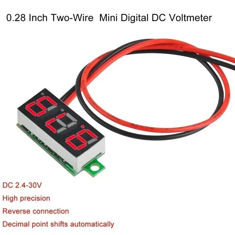 Xiaomi 0 28 Inch DC LED Digital Voltmeter 0 100V Voltage Meter Auto Car Mobile Power Voltage Tester Detector 12V Red Green Blue Yellow