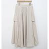 Shop   Women BAckbAnd Pocket PleAted A Line Long Skirt Dgb Wsk 4574 Beige