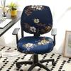 2PCS/Set High Elastic Printed Office Chair Covers Computer Armchair Split Seat Stretch Cover Armchair Protectors Home Textile