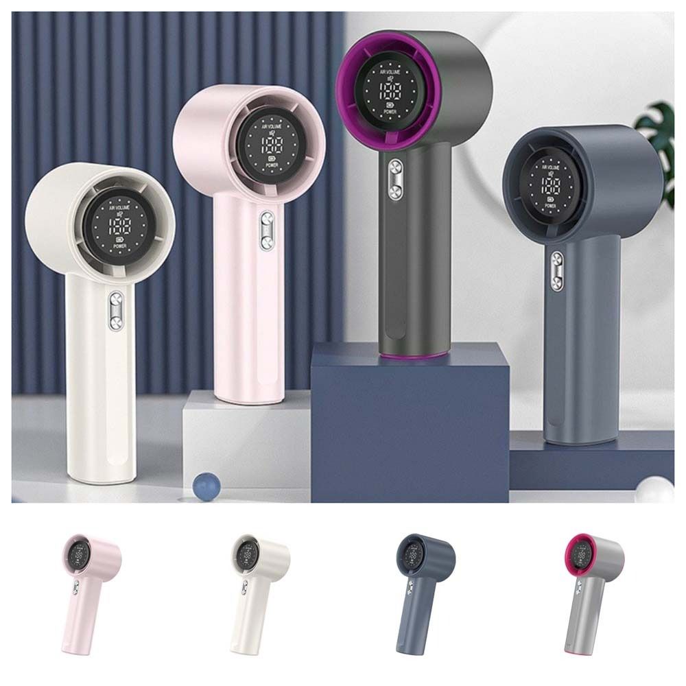 Small Mini Portable Fan LED Display USB Rechargeable Fan Cooling Pocket Fan  Outdoor