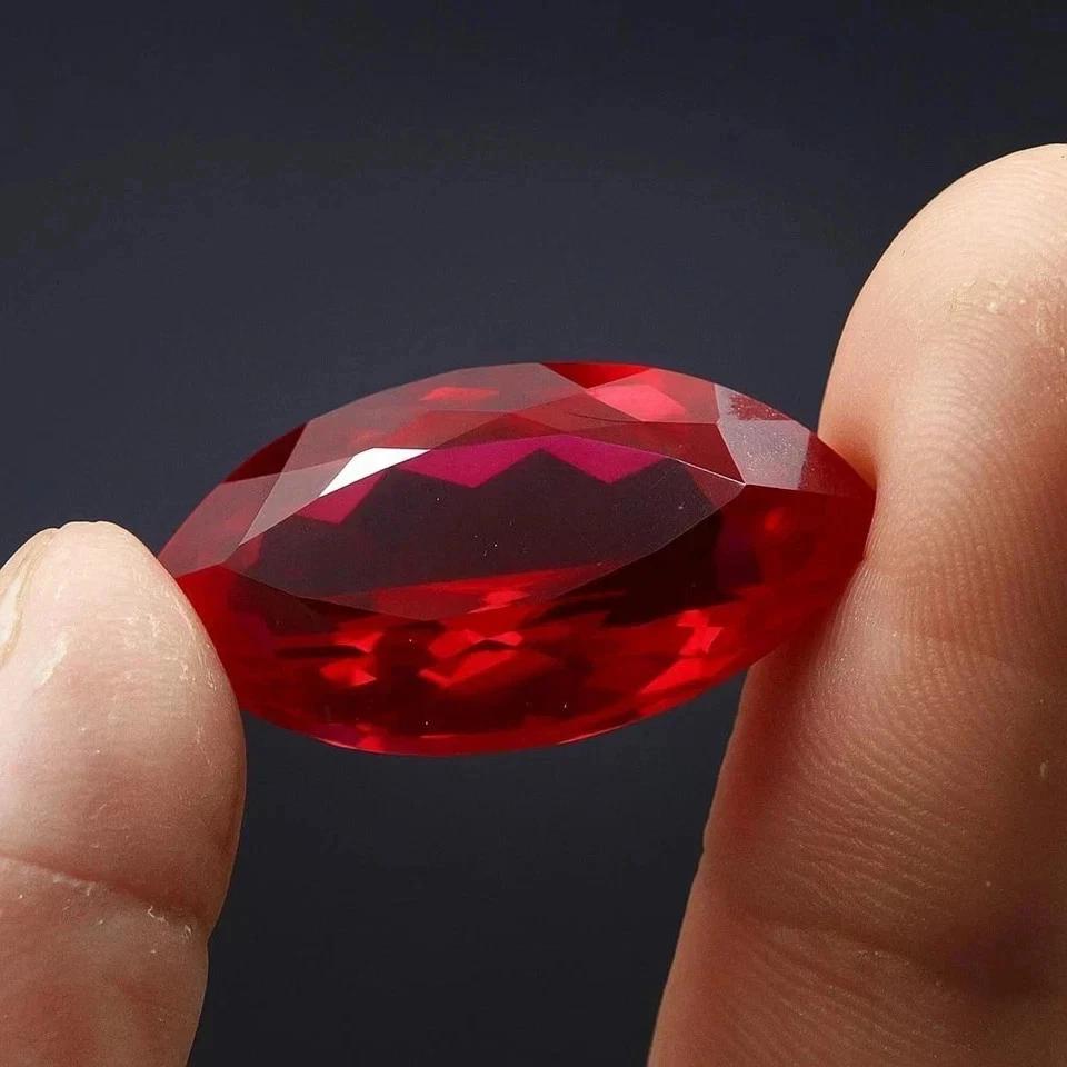 Natural Red 10 Ct Ruby Marquise Cut  Certified Loose Faceted Gemstone