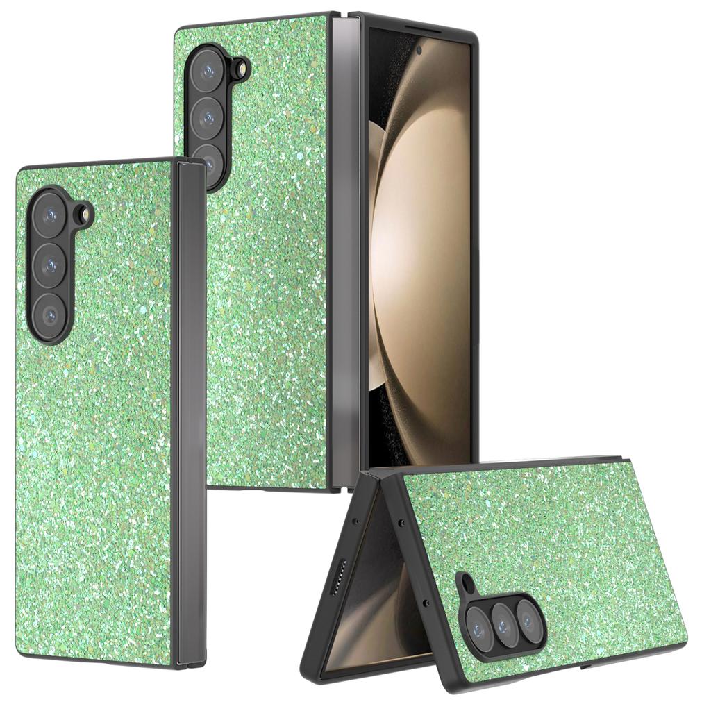 For Samsung Galaxy Z Fold6 5G Case Colored Glitter PU+PC Shockproof Phone Cover