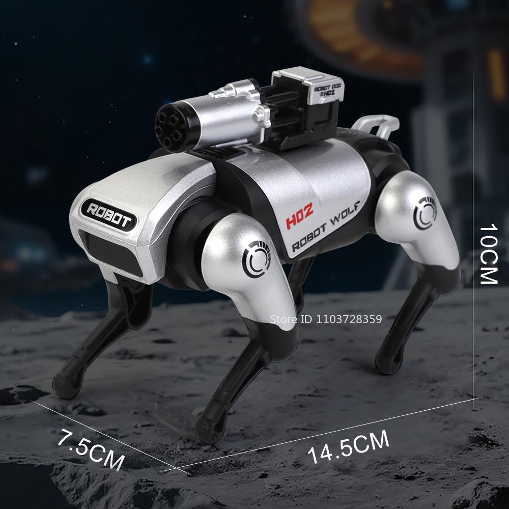 14.5cm Robot Kurt Oyuncak Modelleri Alaşım Döküm Yürüyen Robot Dokunma Algılama Ses Işık Elektronik Evcil Hayvan Köpekler Çocuklar Yetişkinler İçin Hediyeler