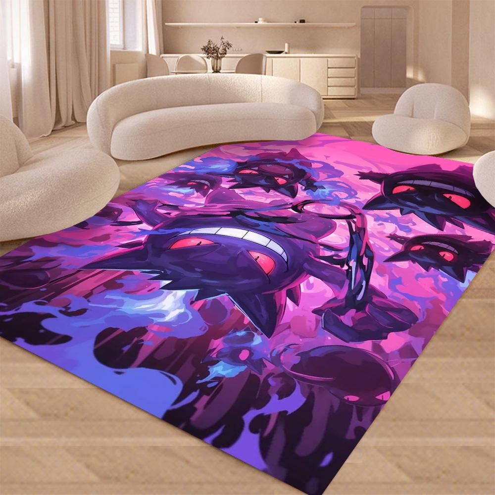 G-engar P-okemon Cartoon Ectoplasma Game Carpet Rug for Bedroom Living Room Home Sofa Decoration,kids Decor Floor Mat 3D Decor