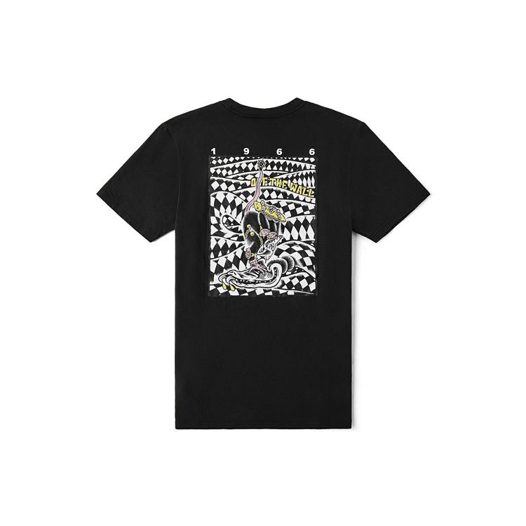 Vans OTW Artist Collaboration One-Eyed Dwarf Short Sleeve T-Shirt Women Tops Black VN0A4MNIBLK