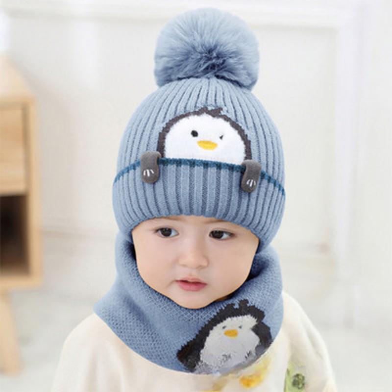 

Детская флисовая шапка осенне-зимняя шерстяная шапка для девочек теплая милая вязаная шапка для малышей небесно-голубой