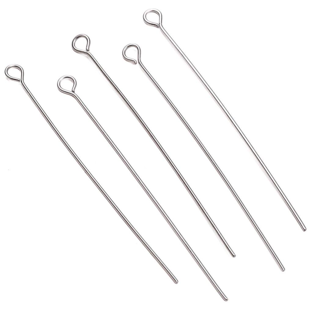 200 rostfreie Edelstahl-T-Nadeln mit großen Köpfen, nicht verblassende Perlennadeln für DIY-Schmuck.