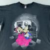 Vintage Disney Mickey Minnie Mouse Shirt BOXY CROP FIT 2XL Black USA 90s