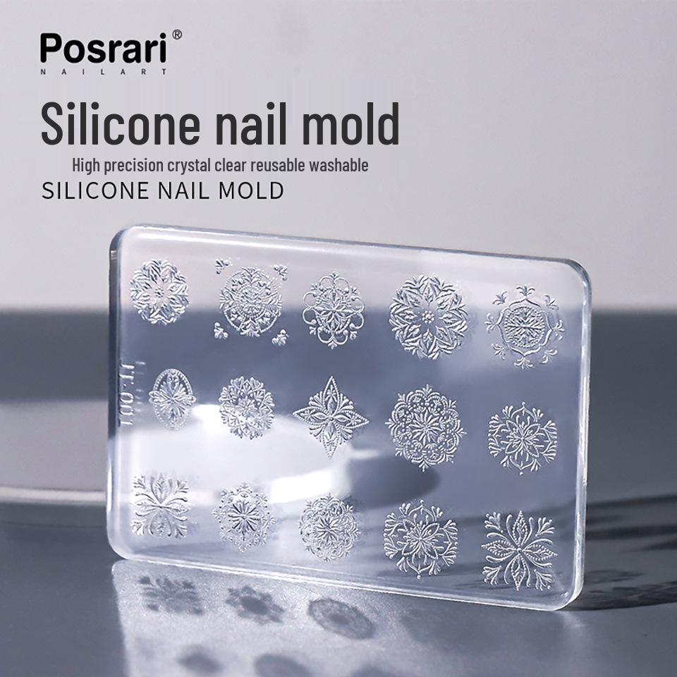Tenso Mirror DIY Jewelry Crystal Epoxy Silicone Mold for 3D Phototherapy Carving - Model JT-046