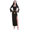 Halloween Sexy jeptiška ženy pro dospělé s dlouhými rukávy High Split Party Cosplay maškarní šaty