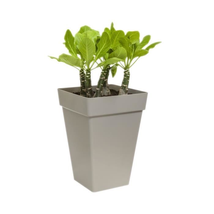 ELHO Tall Square Flower Pot Loft Urban 30 - 29.3 X 29.3 X H41.3 Cm - White - 100% Recycled