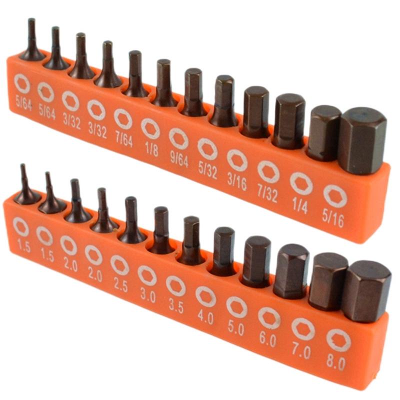 12/24Pcs Electric Screwdriver Bit Combination Set Hexagonal Screwdriver Accessories Attachment Screwdriver Bit Tool