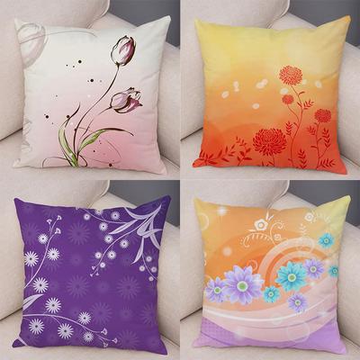 Floral Pattern Decorative Pillowcase Living Room Office Decoration Home Pillowcase