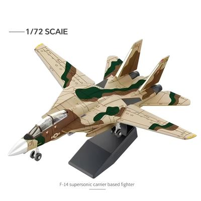 Nietoksyczny Model z Klocków 1/72 Nowoczesna Zabawka Wojskowa F14 Tomcat Naddźwiękowy Myśliwiec Samolot do Montażu Samoloty Puzzle Kolekcja DIY Zabawki