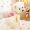 Pet clothes autumn and winter new small dog puppies happy dog cat warm and comfortable lover pink heart bo bo crew neck shirt