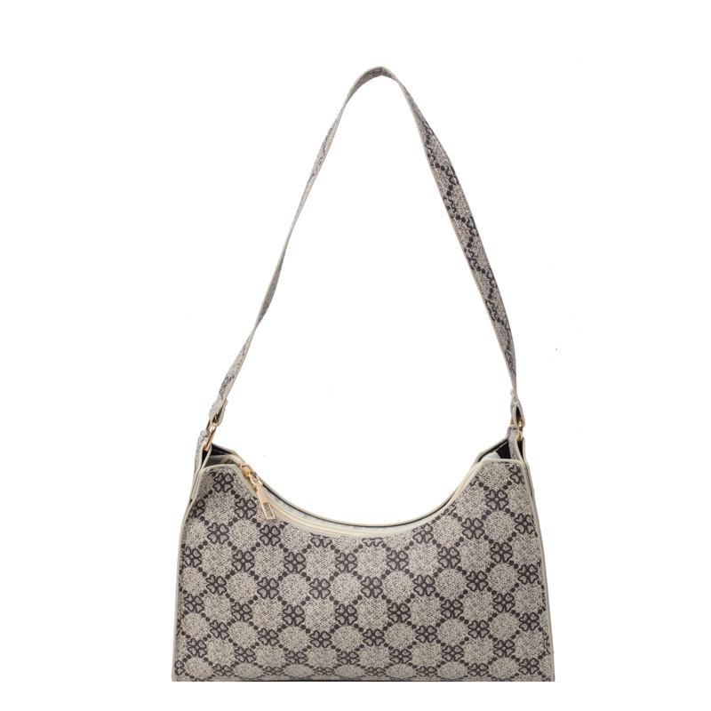 Versatile Stylish 2024 Trendy Pu Quilted Underarm Shoulder Bag For Women Summer Brown