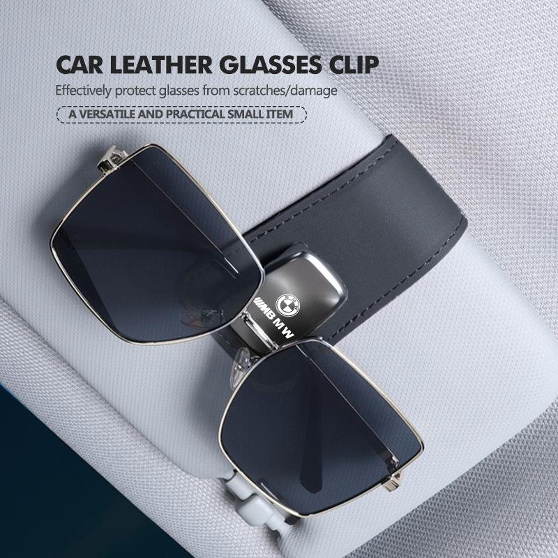 Car Sun Visor Sunglasses Clip Ticket Card Organizer Holder For BMW G30 G20 M3 M5 E91 E92 E93 E36 E70 X3 X4 X5 X1 E39 F30 WT5