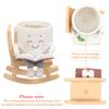 Cute Smile Face Planter Creative Succulent Plant Flower Pot Resin Indoor Outdoor Plant Pot with Drainage Hole Home Decoration