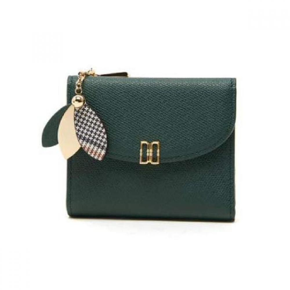Daks Misty Flower Green Leather Check Wallet Dcwa2f307e2